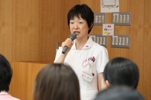 【画像】緩和ケア認定看護師である長久栄子の挨拶
