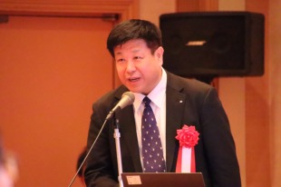 【画像】中国大連の糖尿病事情と題して講演された谷照斌(グ・ザオビン)教授 【画像】中国大連の糖尿病事情と題して講演された谷照斌(グ・ザオビン)教授