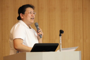 【画像】講師を務めた梅田加洋子看護師 【画像】講師を務めた梅田加洋子看護師