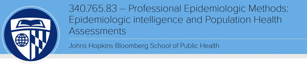 【画像】講義受講報告：Professional Epidemiologic Methods: Epidemiologic Intelligence and Population Health Assessments